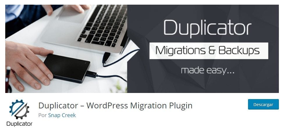 plugin Duplicator - seguridad para WordPress