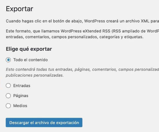 exportar-wordpress
