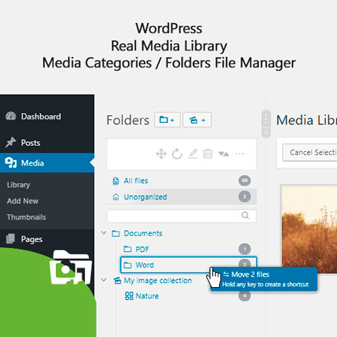 WordPress Real Media Library – Media Categories / Folders File Manager