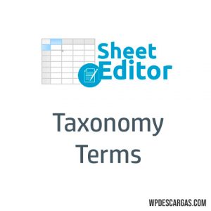 WP Sheet Editor Taxonomy Terms Pro